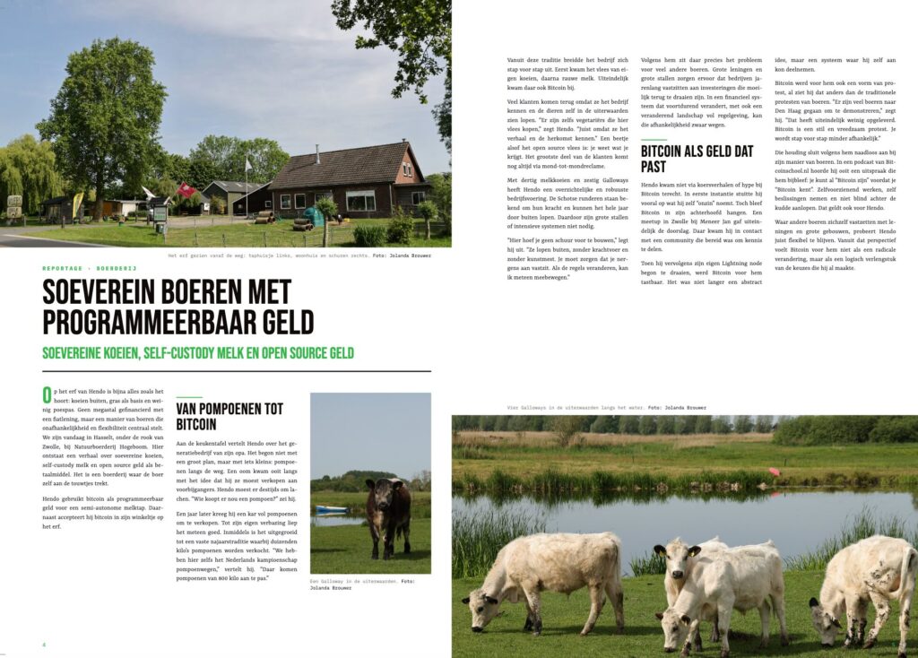 Spread uit Bitcoin Focus Magazine #3: reportage over soevereine boeren met Bitcoin